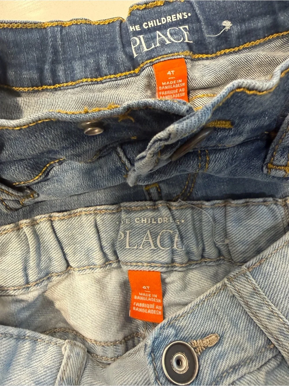 The Children's Place Denim Shorts - Light Blue & Medium Blue size 4T